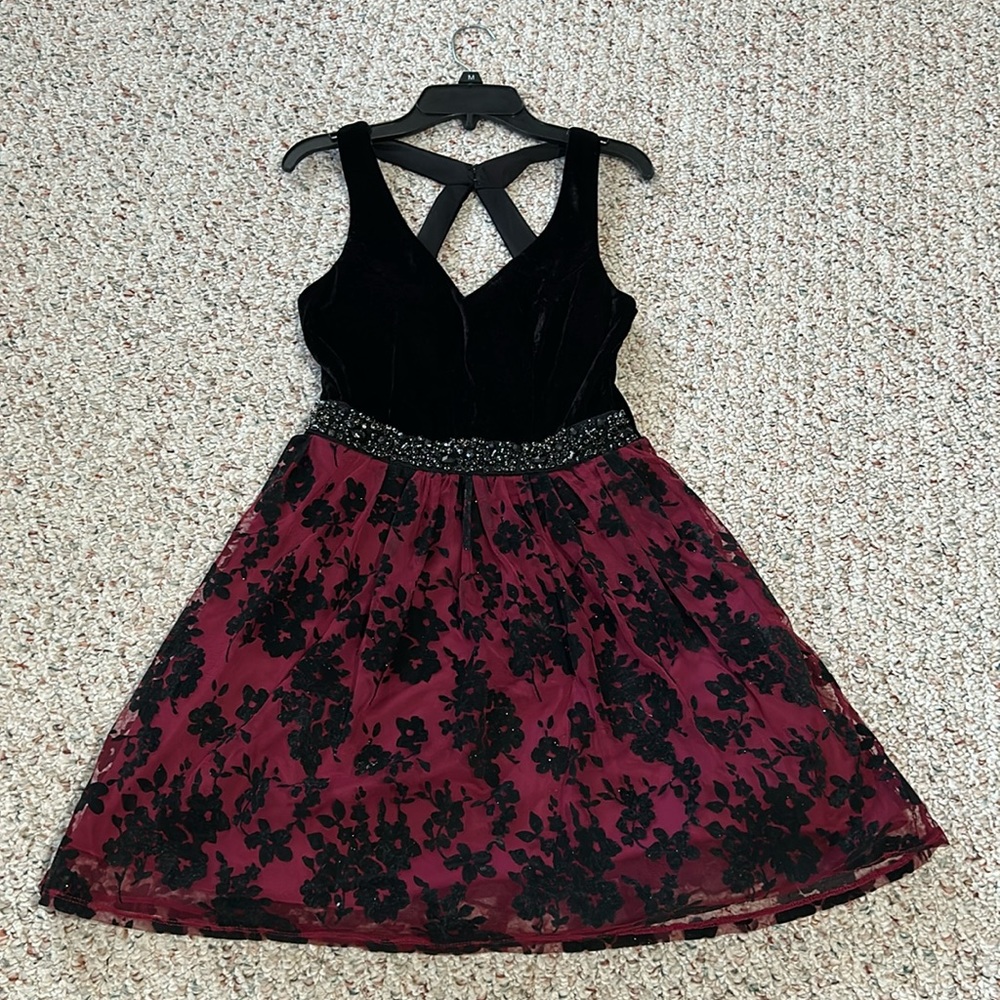 City Triangles Velvet Mini Dress